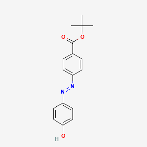 molecular formula C17H18N2O3 B12525807 Tert-butyl 4-[2-(4-oxocyclohexa-2,5-dien-1-ylidene)hydrazinyl]benzoate CAS No. 676552-20-8