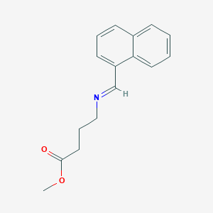 molecular formula C16H17NO2 B12525896 Methyl 4-{(E)-[(naphthalen-1-yl)methylidene]amino}butanoate CAS No. 748777-09-5