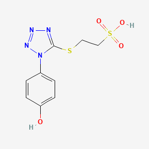 molecular formula C9H10N4O4S2 B12525935 Ethanesulfonic acid, 2-[[1-(4-hydroxyphenyl)-1H-tetrazol-5-yl]thio]- CAS No. 819863-11-1