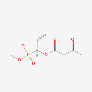 molecular formula C9H15O6P B12525958 Butanoic acid, 3-oxo-, 1-(dimethoxyphosphinyl)-2-propenyl ester CAS No. 820233-19-0