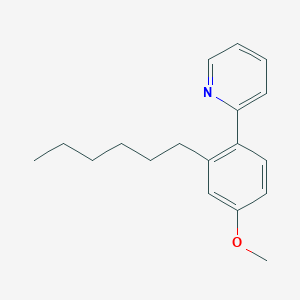 molecular formula C18H23NO B12525986 2-(2-Hexyl-4-methoxyphenyl)pyridine 