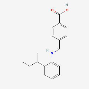 molecular formula C18H21NO2 B12525994 Benzoic acid, 4-[[[2-(1-methylpropyl)phenyl]amino]methyl]- CAS No. 833484-96-1