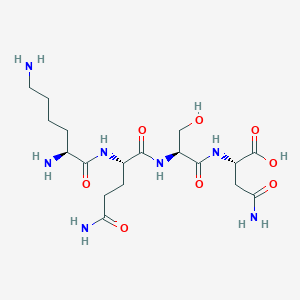 molecular formula C18H33N7O8 B12526022 L-Lysyl-L-glutaminyl-L-seryl-L-asparagine CAS No. 798541-32-9