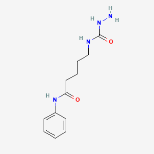 molecular formula C12H18N4O2 B12526064 N-(5-anilino-5-oxopentyl)hydrazinecarboxamide CAS No. 651767-93-0