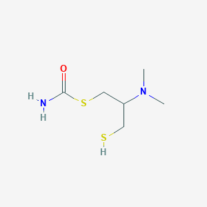 molecular formula C6H14N2OS2 B12526069 S-[2-(Dimethylamino)-3-sulfanylpropyl] carbamothioate CAS No. 652975-63-8