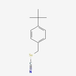 molecular formula C12H15NSe B12526072 Selenocyanic acid, [4-(1,1-dimethylethyl)phenyl]methyl ester CAS No. 830356-08-6