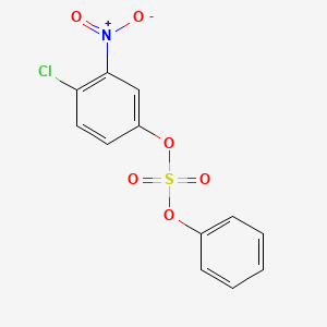 molecular formula C12H8ClNO6S B12526079 Sulfuric acid, 4-chloro-3-nitrophenyl phenyl ester CAS No. 820220-74-4