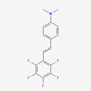 molecular formula C16H12F5N B12526114 N,N-Dimethyl-4-[2-(pentafluorophenyl)ethenyl]aniline CAS No. 664344-43-8