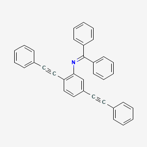 molecular formula C35H23N B12526181 N-[2,5-Bis(phenylethynyl)phenyl]-1,1-diphenylmethanimine CAS No. 684288-89-9