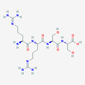 molecular formula C18H36N10O7 B12526237 N~5~-(Diaminomethylidene)-L-ornithyl-N~5~-(diaminomethylidene)-L-ornithyl-L-seryl-L-serine CAS No. 663914-83-8