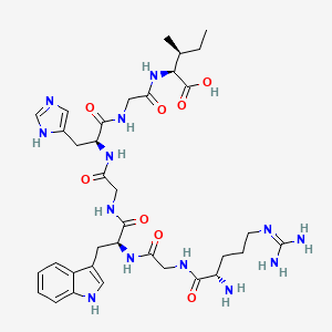 molecular formula C35H51N13O8 B12526274 N~5~-(Diaminomethylidene)-L-ornithylglycyl-L-tryptophylglycyl-L-histidylglycyl-L-isoleucine CAS No. 680186-15-6