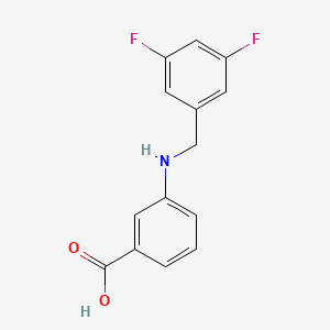 molecular formula C14H11F2NO2 B12526304 3-{[(3,5-Difluorophenyl)methyl]amino}benzoic acid CAS No. 834911-72-7