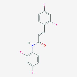 molecular formula C15H9F4NO B12526314 N,3-Bis(2,4-difluorophenyl)prop-2-enamide CAS No. 821004-77-7