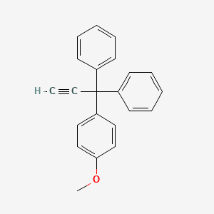 molecular formula C22H18O B12526341 1,1'-[3-(4-Methoxyphenyl)prop-1-yne-3,3-diyl]dibenzene CAS No. 816423-11-7