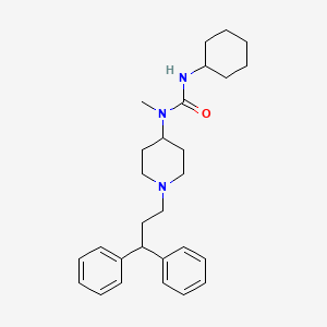 molecular formula C28H39N3O B12526355 N'-Cyclohexyl-N-[1-(3,3-diphenylpropyl)piperidin-4-yl]-N-methylurea CAS No. 821008-01-9
