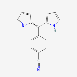 molecular formula C16H11N3 B12526383 Benzonitrile, 4-(1H-pyrrol-2-yl-2H-pyrrol-2-ylidenemethyl)- CAS No. 668984-26-7