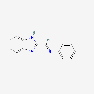 molecular formula C15H13N3 B12526436 N-[(2H-Benzimidazol-2-ylidene)methyl]-4-methylaniline CAS No. 819858-17-8