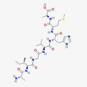 molecular formula C30H51N9O8S B12526444 L-Alanyl-L-isoleucylglycyl-L-valyl-L-histidyl-L-methionyl-L-alanine CAS No. 800366-42-1