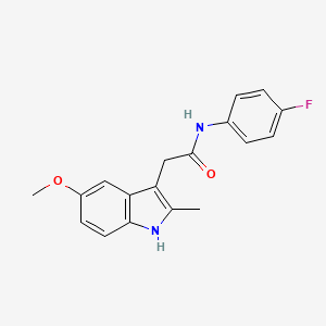 molecular formula C18H17FN2O2 B12526453 N-(4-Fluorophenyl)-2-(5-methoxy-2-methyl-1H-indol-3-yl)acetamide CAS No. 819079-92-0