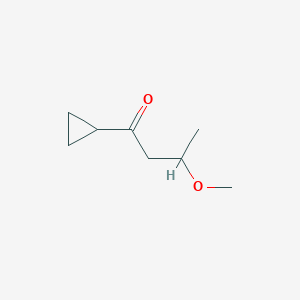 molecular formula C8H14O2 B12526464 1-Butanone, 1-cyclopropyl-3-methoxy- CAS No. 654643-26-2