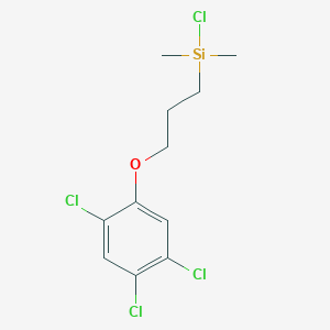 molecular formula C11H14Cl4OSi B12526502 Chloro(dimethyl)[3-(2,4,5-trichlorophenoxy)propyl]silane CAS No. 142024-33-7