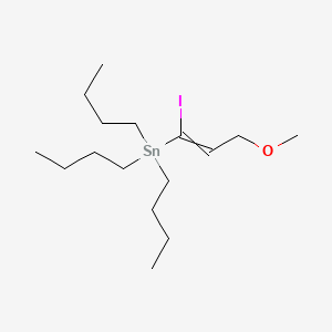 molecular formula C16H33IOSn B12526503 Tributyl(1-iodo-3-methoxyprop-1-en-1-yl)stannanato(3-) CAS No. 680194-03-0