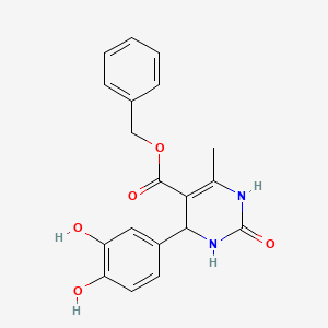 molecular formula C19H18N2O5 B12526532 benzyl 4-(3,4-dihydroxyphenyl)-6-methyl-2-oxo-3,4-dihydro-1H-pyrimidine-5-carboxylate 
