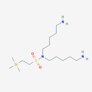 molecular formula C15H37N3O2SSi B12526568 N,N-Bis(5-aminopentyl)-2-(trimethylsilyl)ethane-1-sulfonamide CAS No. 652130-76-2