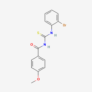 molecular formula C15H13BrN2O2S B12526581 Benzamide, N-[[(2-bromophenyl)amino]thioxomethyl]-4-methoxy- CAS No. 651707-04-9