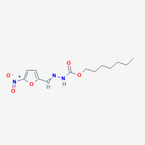 molecular formula C13H19N3O5 B12526650 Heptyl 2-[(5-nitrofuran-2-yl)methylidene]hydrazine-1-carboxylate CAS No. 663626-55-9