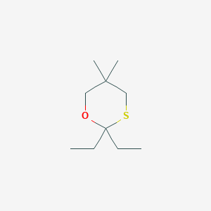 molecular formula C10H20OS B12526715 2,2-Diethyl-5,5-dimethyl-1,3-oxathiane CAS No. 745825-60-9
