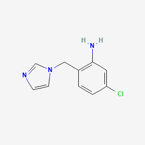 molecular formula C10H10ClN3 B12526730 5-Chloro-2-[(1H-imidazol-1-yl)methyl]aniline CAS No. 863780-33-0