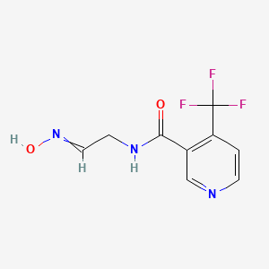 molecular formula C9H8F3N3O2 B12526766 N-[2-(Hydroxyimino)ethyl]-4-(trifluoromethyl)pyridine-3-carboxamide CAS No. 652152-56-2