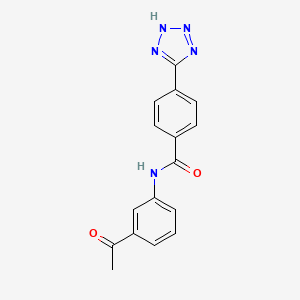 molecular formula C16H13N5O2 B12526796 N-(3-acetylphenyl)-4-(2H-tetrazol-5-yl)benzamide CAS No. 651769-58-3