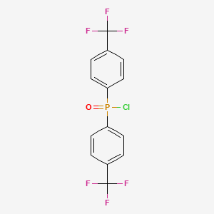 molecular formula C14H8ClF6OP B12526838 Bis[4-(trifluoromethyl)phenyl]phosphinic chloride CAS No. 820253-13-2