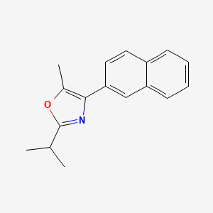 molecular formula C17H17NO B12526851 5-Methyl-4-(naphthalen-2-yl)-2-(propan-2-yl)-1,3-oxazole CAS No. 827302-98-7