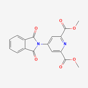 molecular formula C17H12N2O6 B12526889 Dimethyl 4-(1,3-dioxoisoindol-2-yl)pyridine-2,6-dicarboxylate 