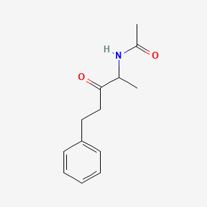 molecular formula C13H17NO2 B12526894 Acetamide, N-(1-methyl-2-oxo-4-phenylbutyl)- CAS No. 655242-02-7