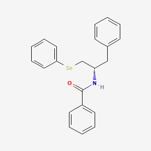 molecular formula C22H21NOSe B12526899 Benzamide, N-[(1S)-1-(phenylmethyl)-2-(phenylseleno)ethyl]- CAS No. 869383-49-3