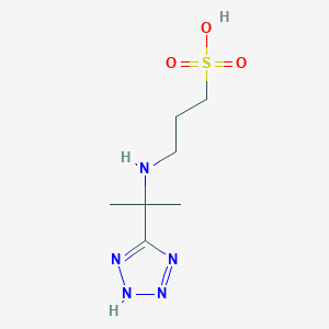 molecular formula C7H15N5O3S B12526963 3-{[2-(2H-Tetrazol-5-yl)propan-2-yl]amino}propane-1-sulfonic acid CAS No. 819864-46-5