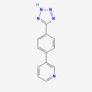 molecular formula C12H9N5 B12526975 3-[4-(2H-tetrazol-5-yl)phenyl]pyridine CAS No. 651769-41-4