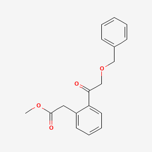molecular formula C18H18O4 B12526988 Methyl 2-(2-(2-(benzyloxy)acetyl)phenyl)acetate 