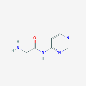 molecular formula C6H8N4O B12527016 Acetamide,2-amino-N-pyrimidin-4-YL- 