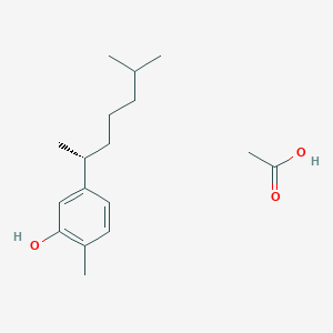 molecular formula C17H28O3 B12527026 acetic acid;2-methyl-5-[(2R)-6-methylheptan-2-yl]phenol CAS No. 664361-65-3
