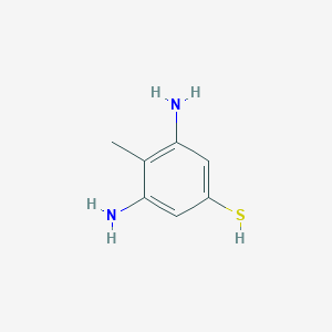molecular formula C7H10N2S B12527034 Benzenethiol,3,5-diamino-4-methyl- CAS No. 805182-11-0