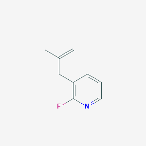 molecular formula C9H10FN B12527046 Pyridine, 2-fluoro-3-(2-methyl-2-propenyl)- CAS No. 821795-51-1