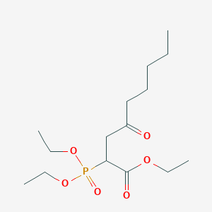 molecular formula C15H29O6P B12527097 Nonanoic acid, 2-(diethoxyphosphinyl)-4-oxo-, ethyl ester CAS No. 838850-92-3