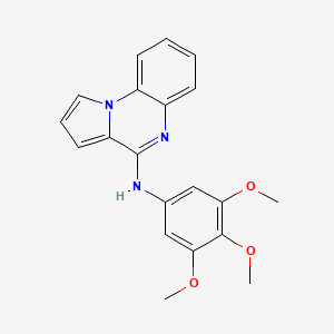 molecular formula C20H19N3O3 B12527114 Pyrrolo[1,2-a]quinoxalin-4-amine, N-(3,4,5-trimethoxyphenyl)- CAS No. 664995-99-7
