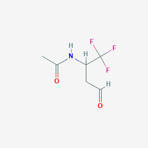 molecular formula C6H8F3NO2 B12527204 N-(1,1,1-Trifluoro-4-oxo-2-butanyl)acetamide 