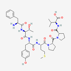 molecular formula C42H59N7O10S B12527249 L-Phenylalanyl-L-threonyl-L-tyrosyl-L-methionyl-L-prolyl-L-prolyl-L-valine CAS No. 652969-16-9